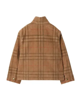 Burberry Kids チェック柄コーデュロイジャケット - サムネイル2