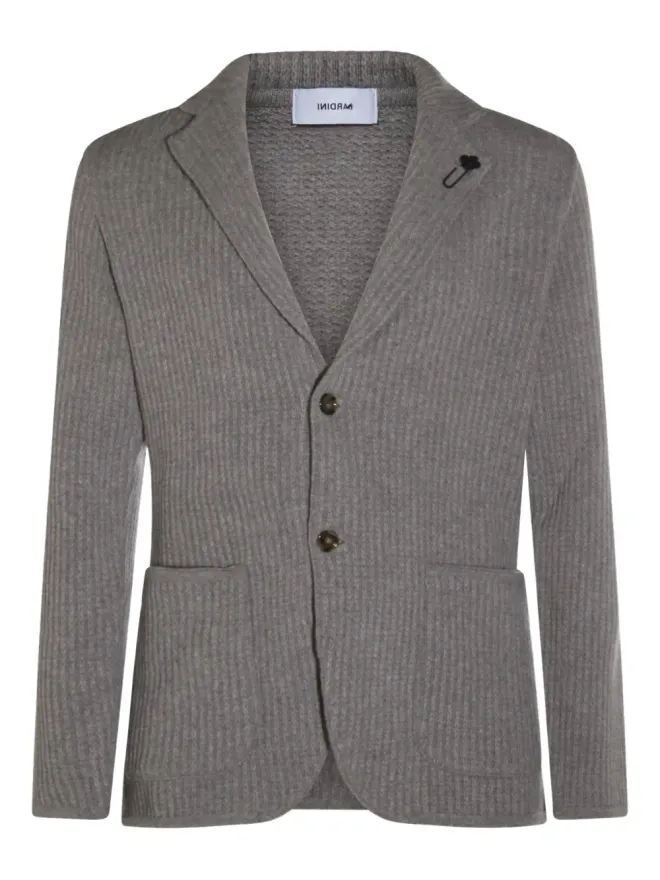 Lardini Lardini リブ編みカーディガン - グレーの商品画像