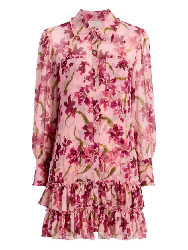 Cinq a Sept Cinq A Sept floral-print ruffled dressの商品画像