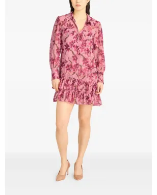Cinq A Sept floral-print ruffled dress - サムネイル2
