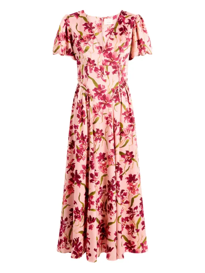 Cinq a Sept Cinq A Sept パフスリーブ花柄プリントドレス - Pinkの商品画像