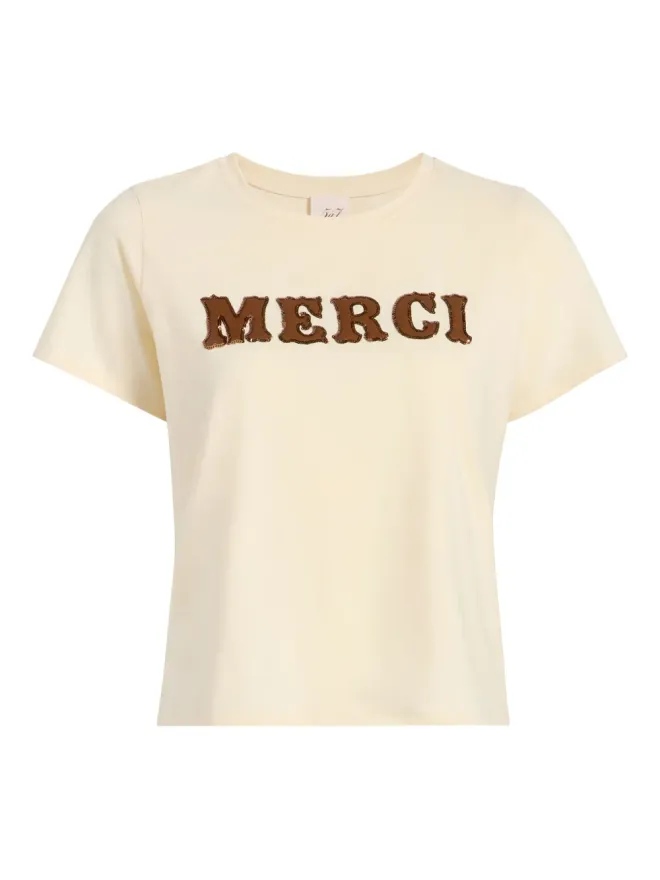 Cinq a Sept Cinq A Sept メルシー ロゴ刺繍入り Tシャツの商品画像