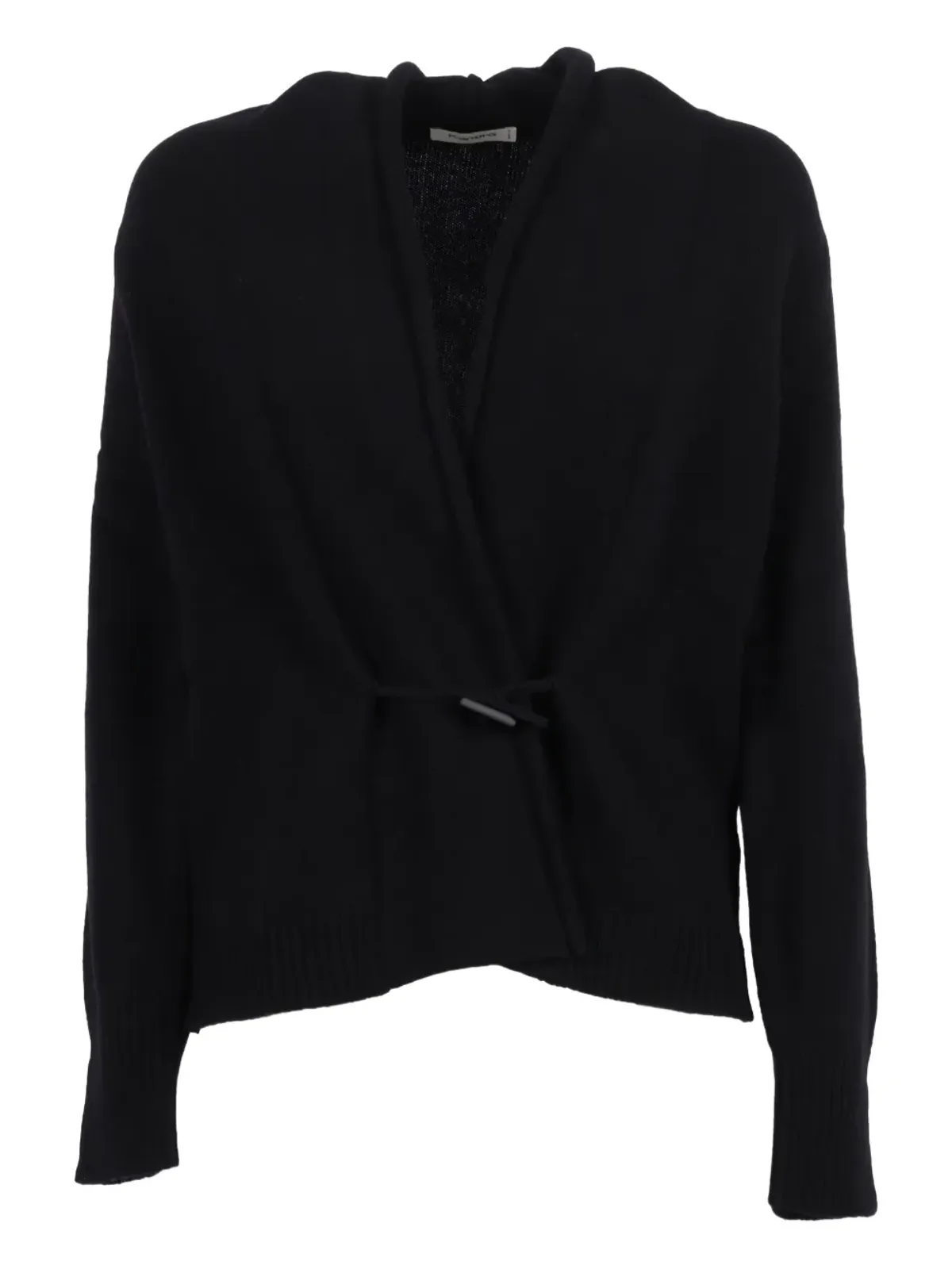 Kangra belted wool cashmere cardigan - Black - 画像1