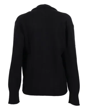 Kangra belted wool cashmere cardigan - Black - サムネイル2