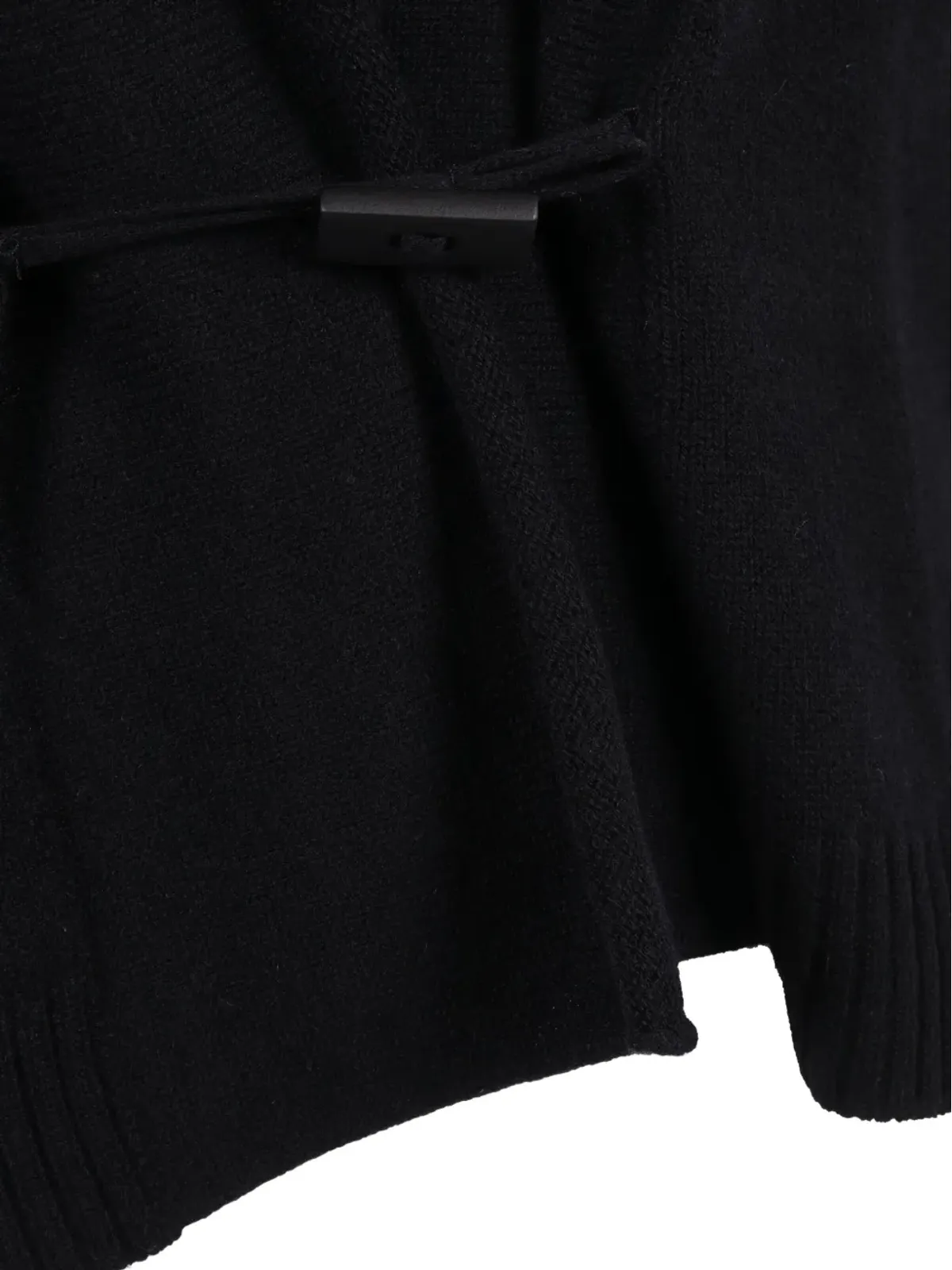 Kangra belted wool cashmere cardigan - Black - 画像3
