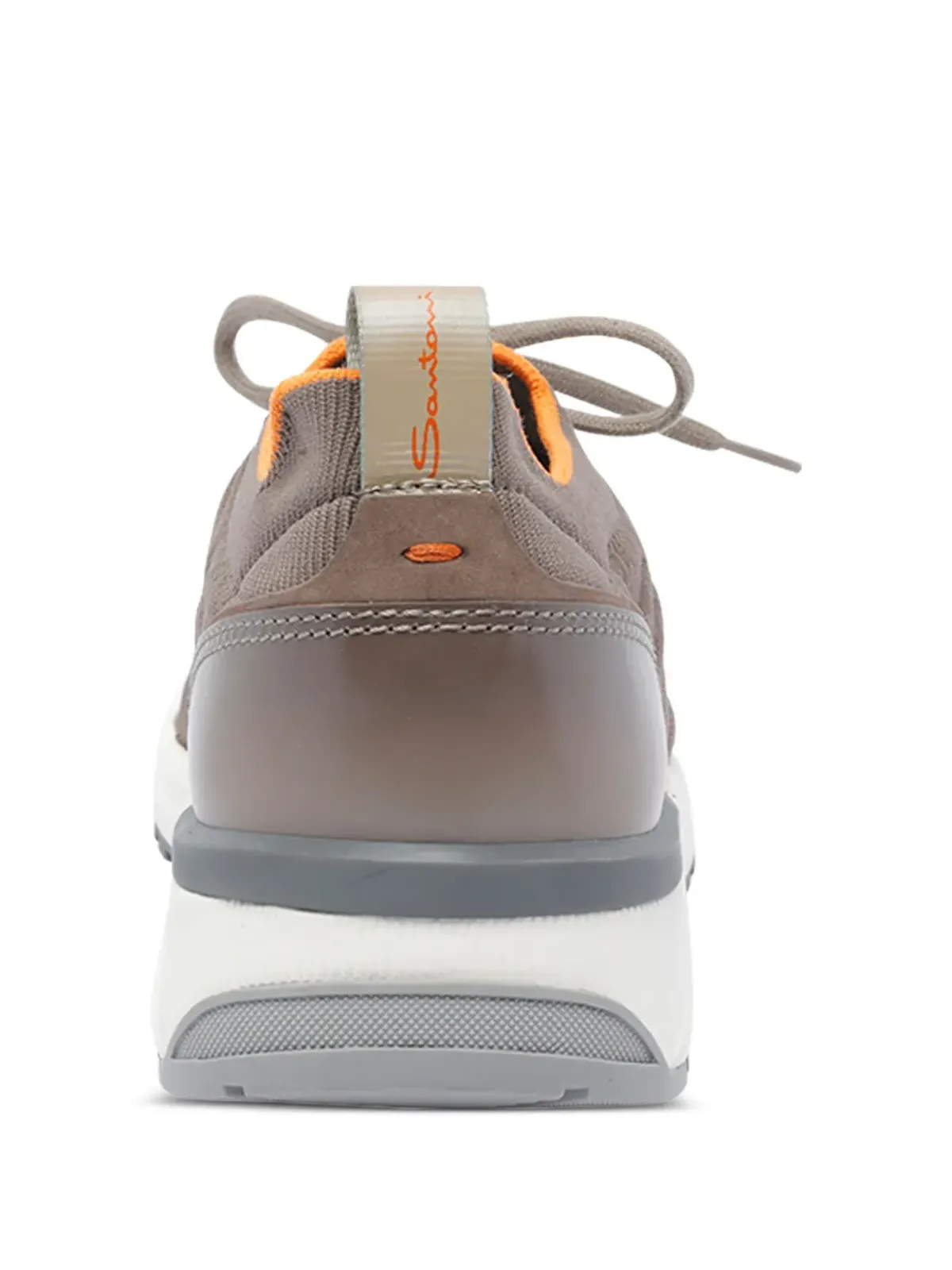 Santoni ニット編みのレースアップスニーカー - ブラウン - 画像3