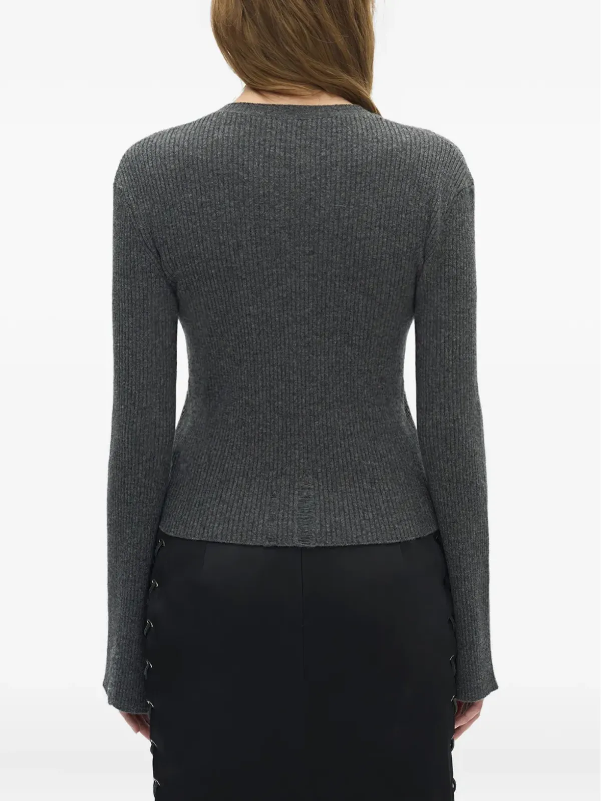 Ann Demeulemeester ディストレストリブトップ - 画像4