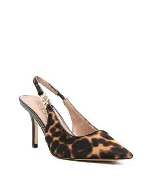 GUESS USA レオパード柄スリングバックパンプス ブラウン - サムネイル2