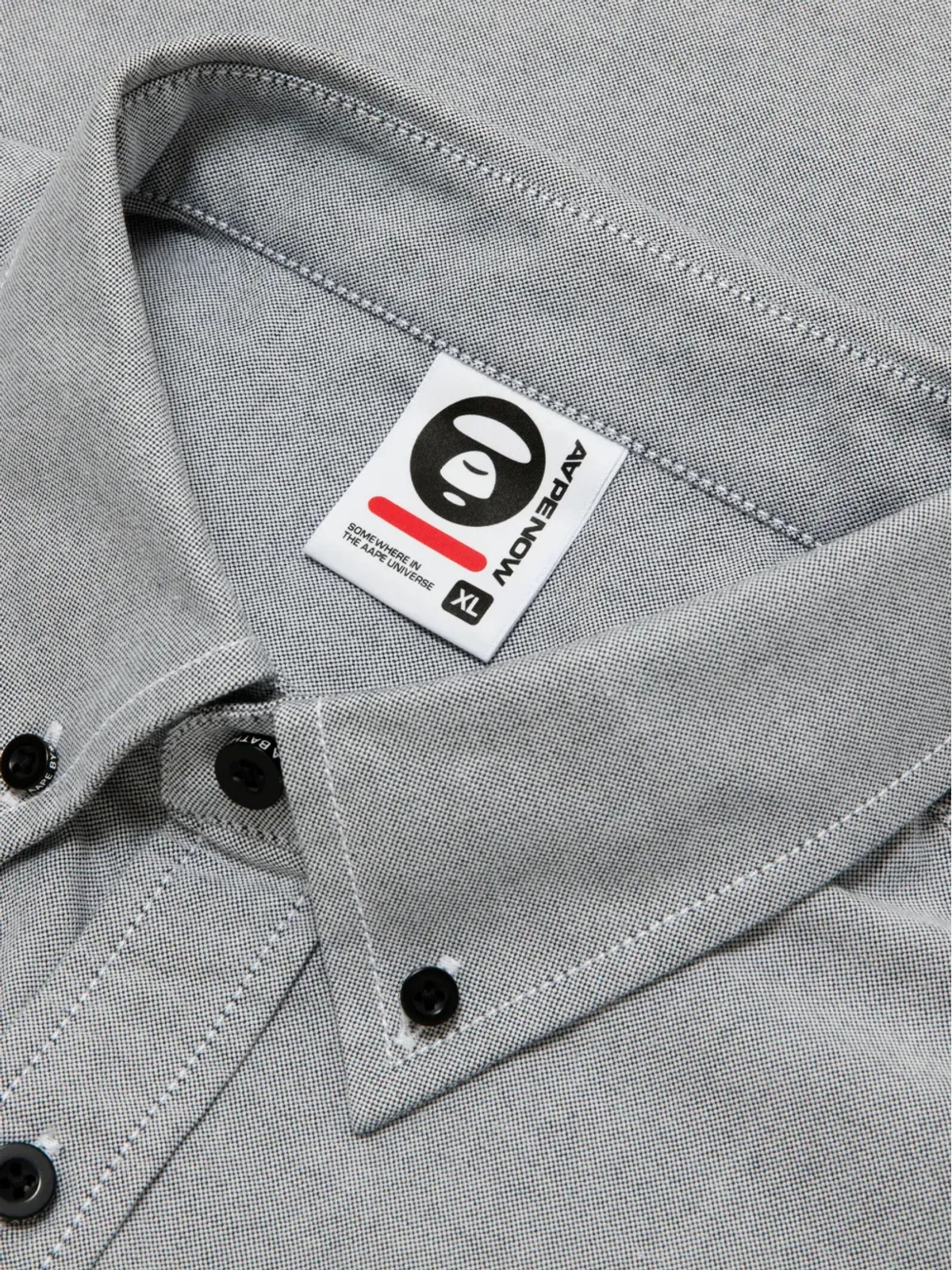 AAPE BY *A BATHING APE® ロゴ刺繍ボタンダウンシャツ - 画像4