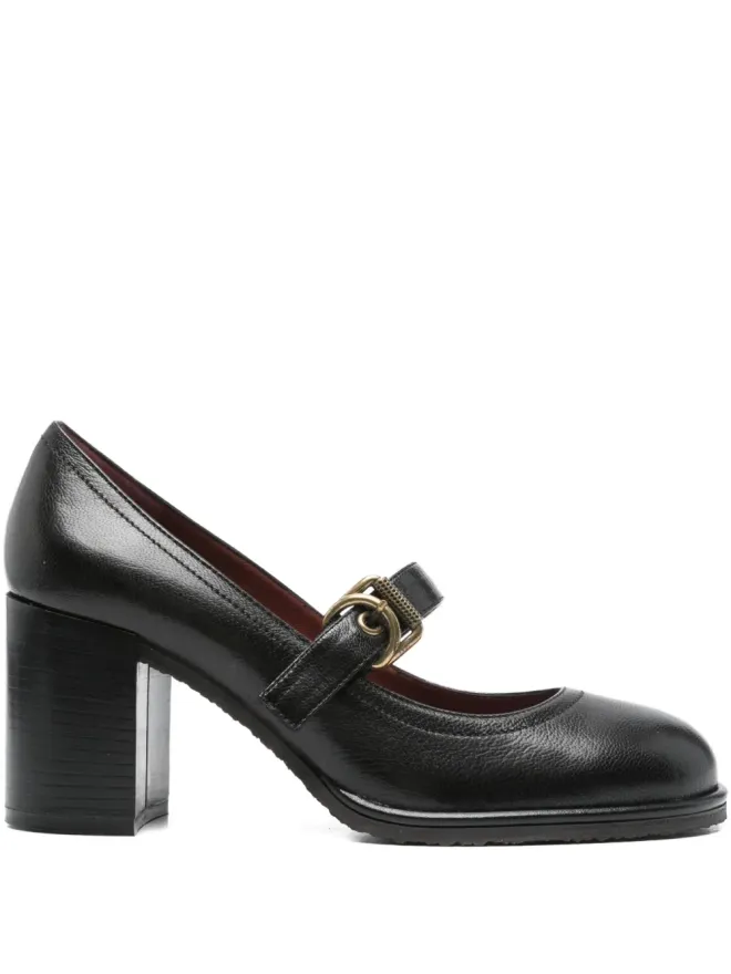 Roberto Festa Roberto Festa 75mmバックルストラップ ブロックヒール パンプスの商品画像