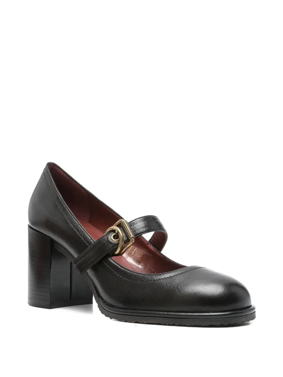 Roberto Festa 75mmバックルストラップ ブロックヒール パンプス - 画像2