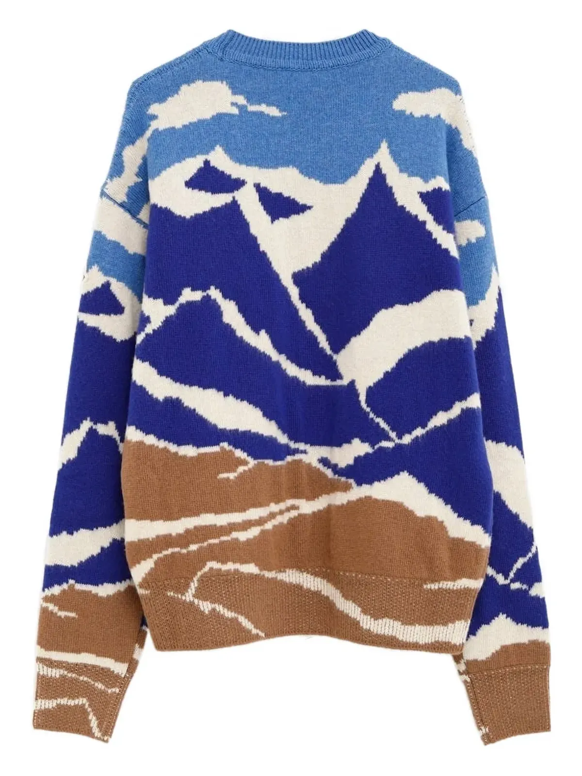 Moncler 山岳ジャカード柄セーター - ブルー - 画像2