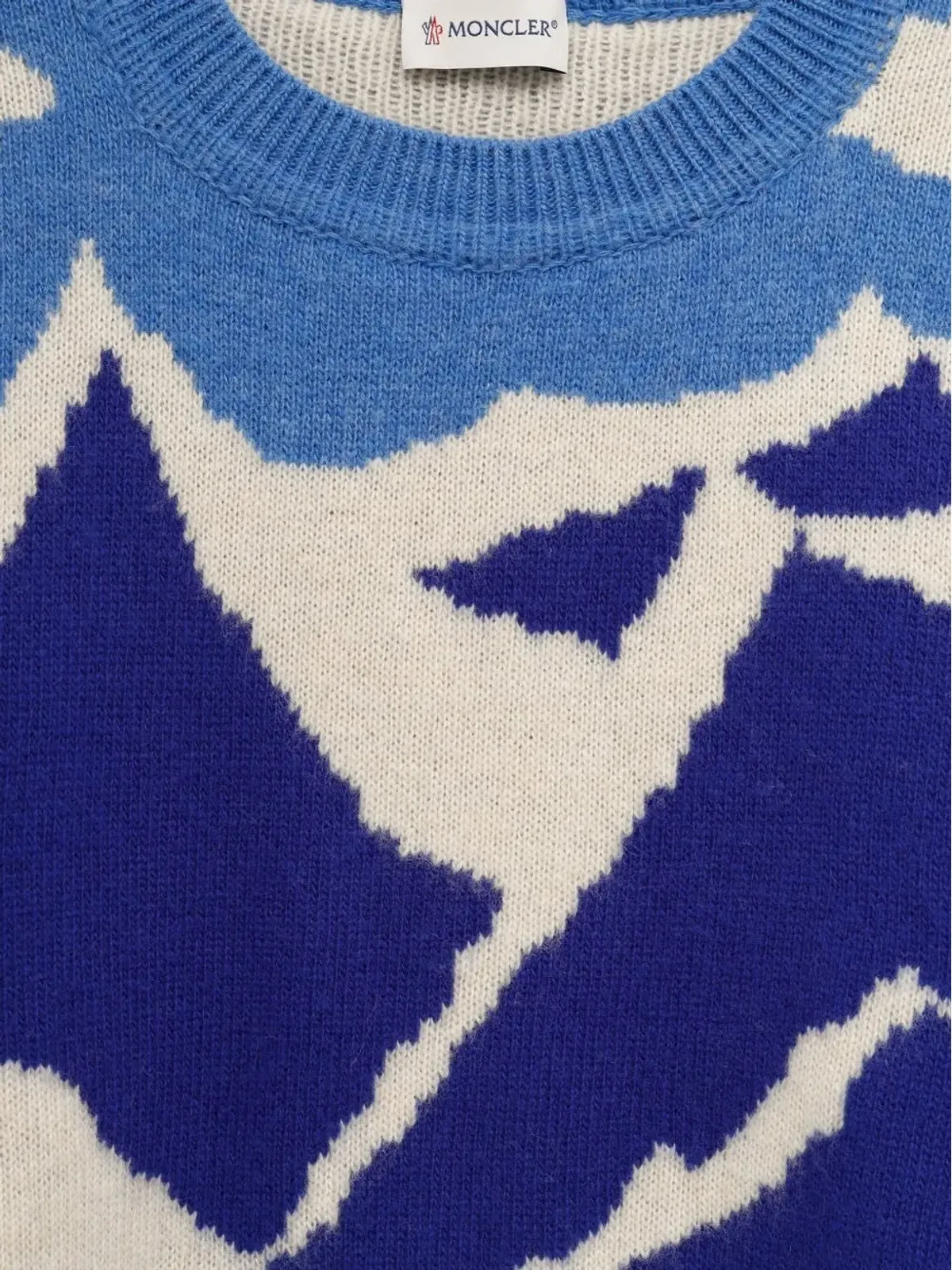 Moncler 山岳ジャカード柄セーター - ブルー - 画像3
