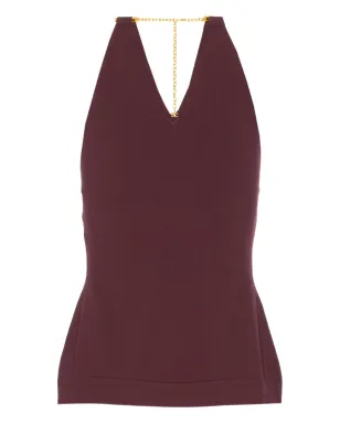 Elisabetta Franchi チェーンネックライン ノースリーブトップ - サムネイル1