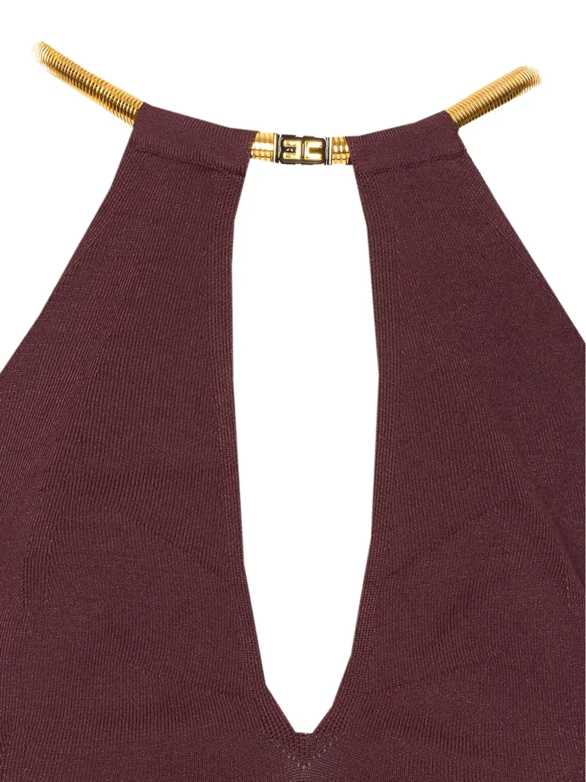 Elisabetta Franchi チェーンネックライン ノースリーブトップ - 画像3