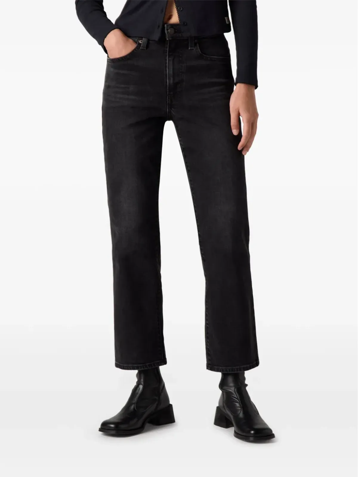 Levi's 725 キックブーツカットジーンズ - ブラック - 画像1