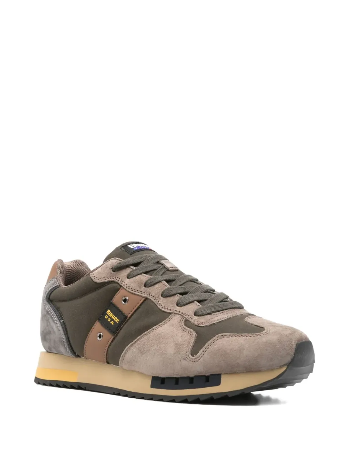 Blauer スエードパネルドスニーカー - グリーン - 画像2