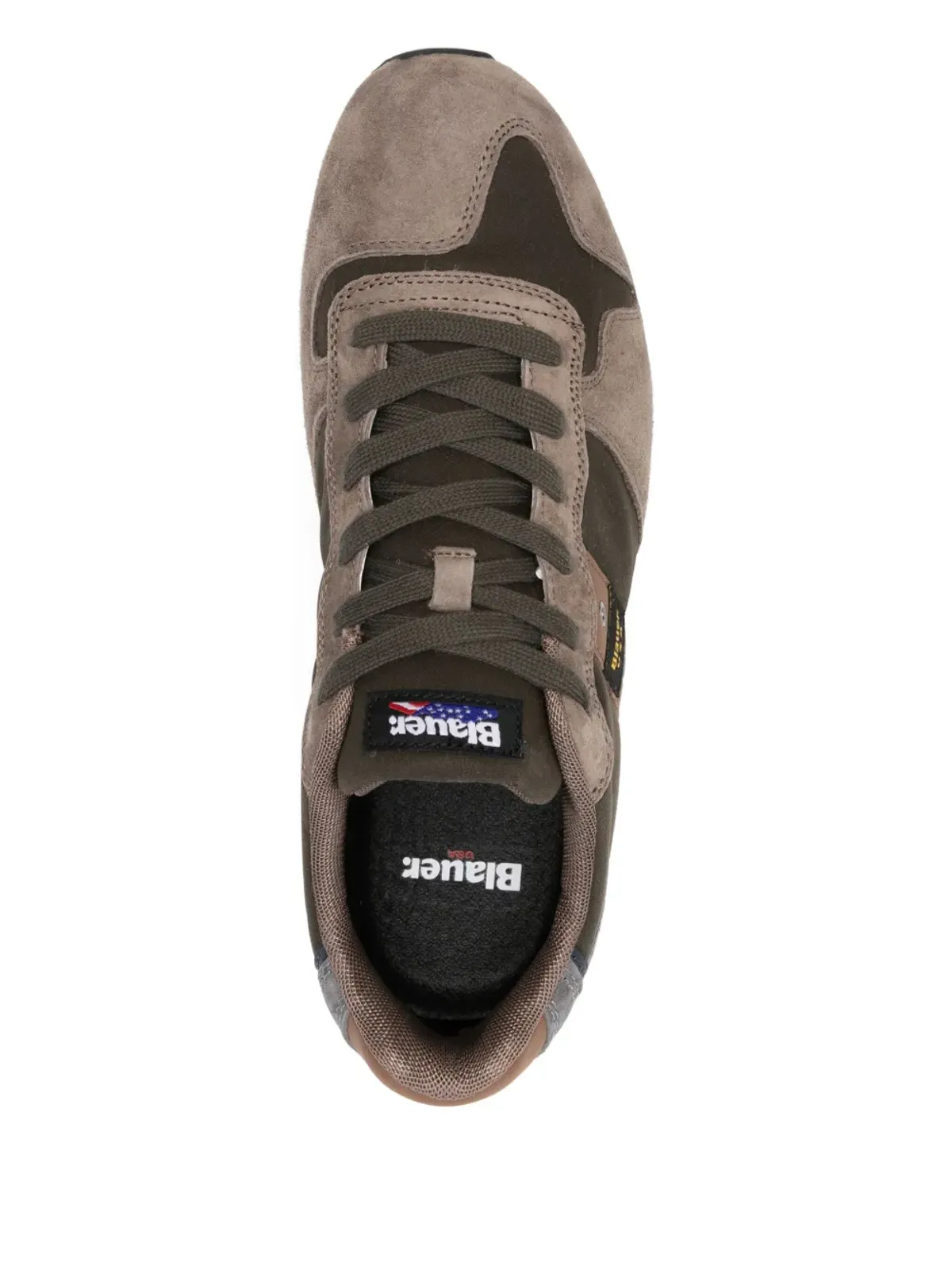 Blauer スエードパネルドスニーカー - グリーン - 画像4