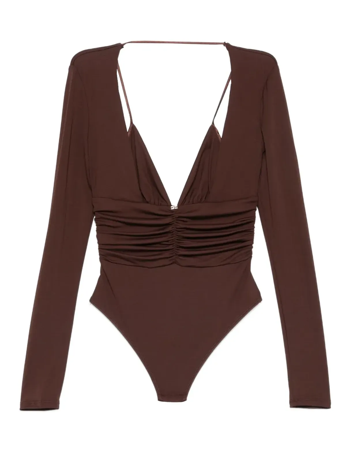 Elisabetta Franchi 長袖寄せディテールのボディ - 画像1