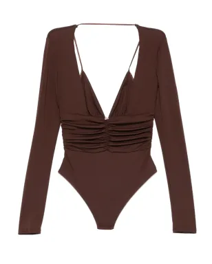 Elisabetta Franchi 長袖寄せディテールのボディ - サムネイル1