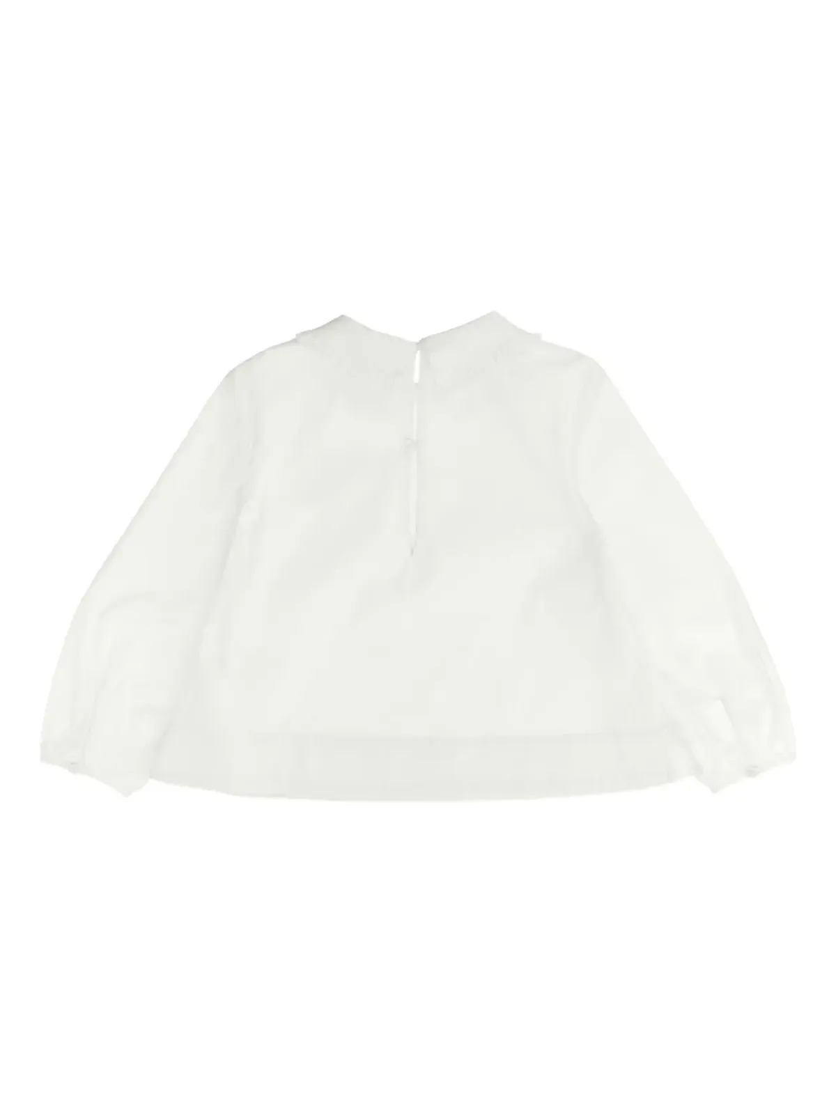 Burberry Kids 騎士の紋章刺繍フリルシャツ（ホワイト） - 画像2