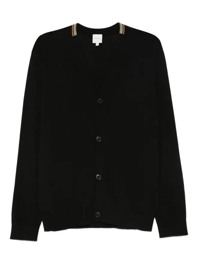 Paul Smith Paul Smith 虹色ストライプのメリノウールカーディガンの商品画像