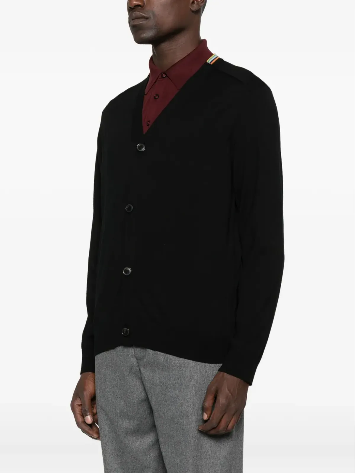 Paul Smith 虹色ストライプのメリノウールカーディガン - 画像3