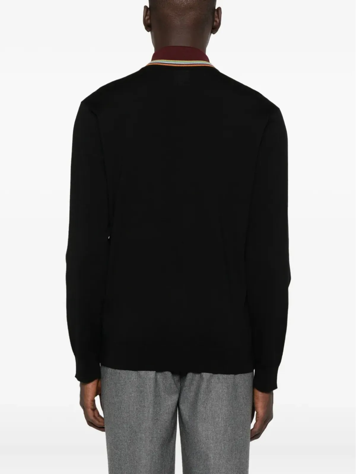 Paul Smith 虹色ストライプのメリノウールカーディガン - 画像4