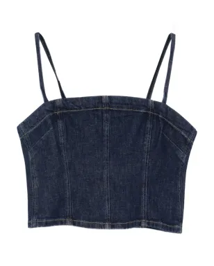 PINKO スパゲッティストラップデニムタンクトップ - サムネイル1