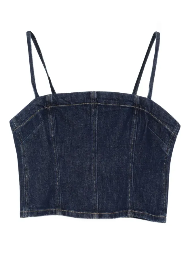 PINKO PINKO スパゲッティストラップデニムタンクトップの商品画像