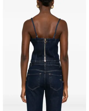 PINKO スパゲッティストラップデニムタンクトップ - サムネイル4