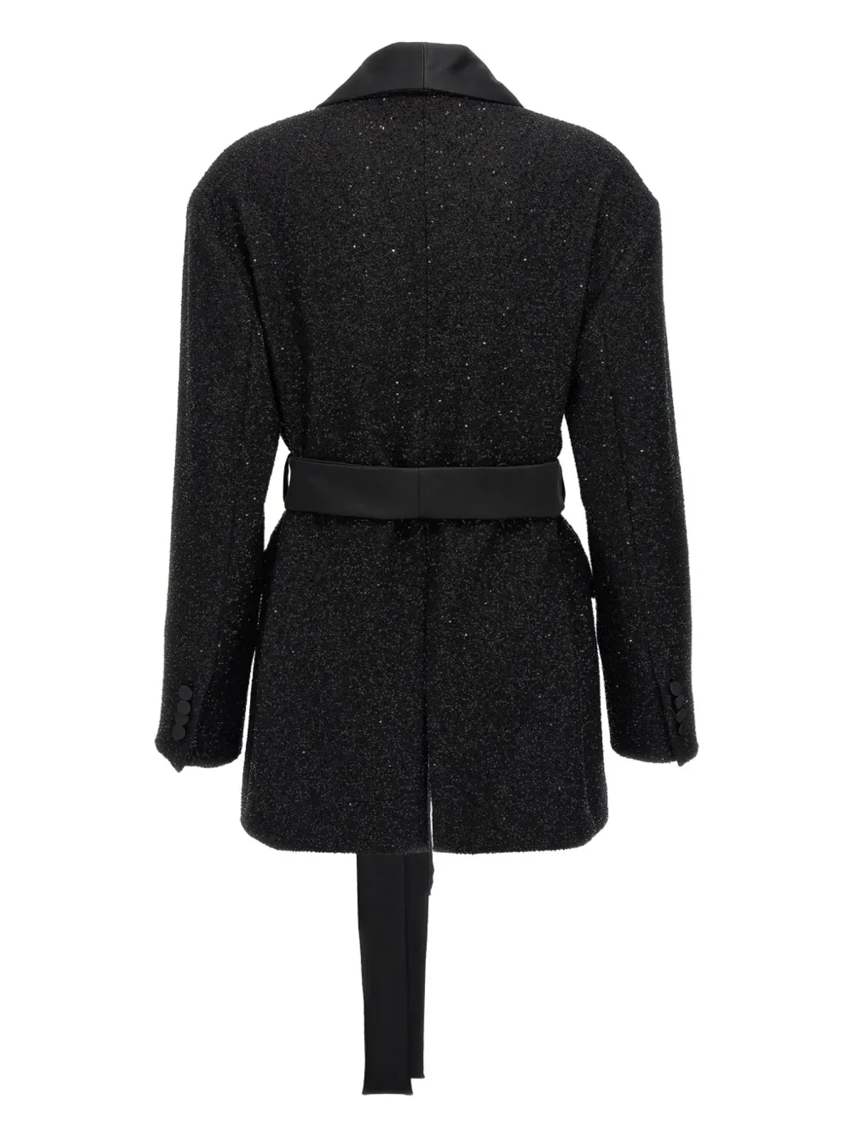 Max Mara スパンコール装飾ショールカラー ブレザー - 画像2