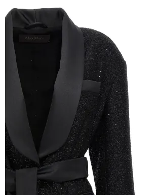 Max Mara スパンコール装飾ショールカラー ブレザー - サムネイル4