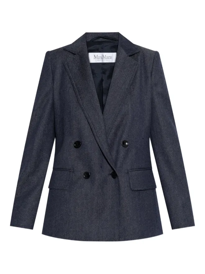 Max Mara Max Mara ダブルブレスト ウールジャケット ブルーの商品画像