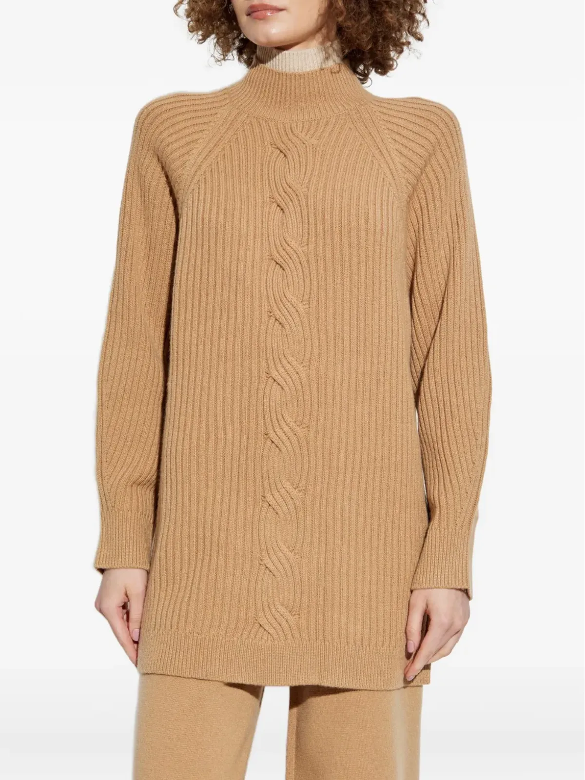 Max Mara ケーブルニット ハイネックセーター - 画像3