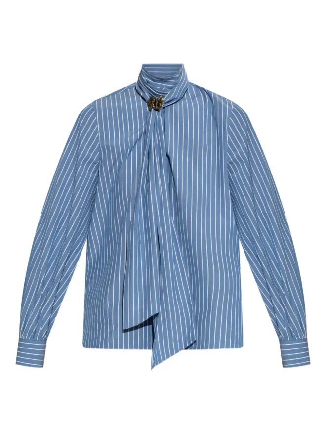 Max Mara Max Mara ディスコストライプ花ブローチ付きブラウスの商品画像