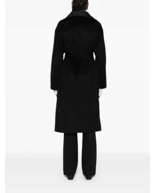 THE DYNAMIS STUDIO belted wrap single-breasted coat - Black - サムネイル4