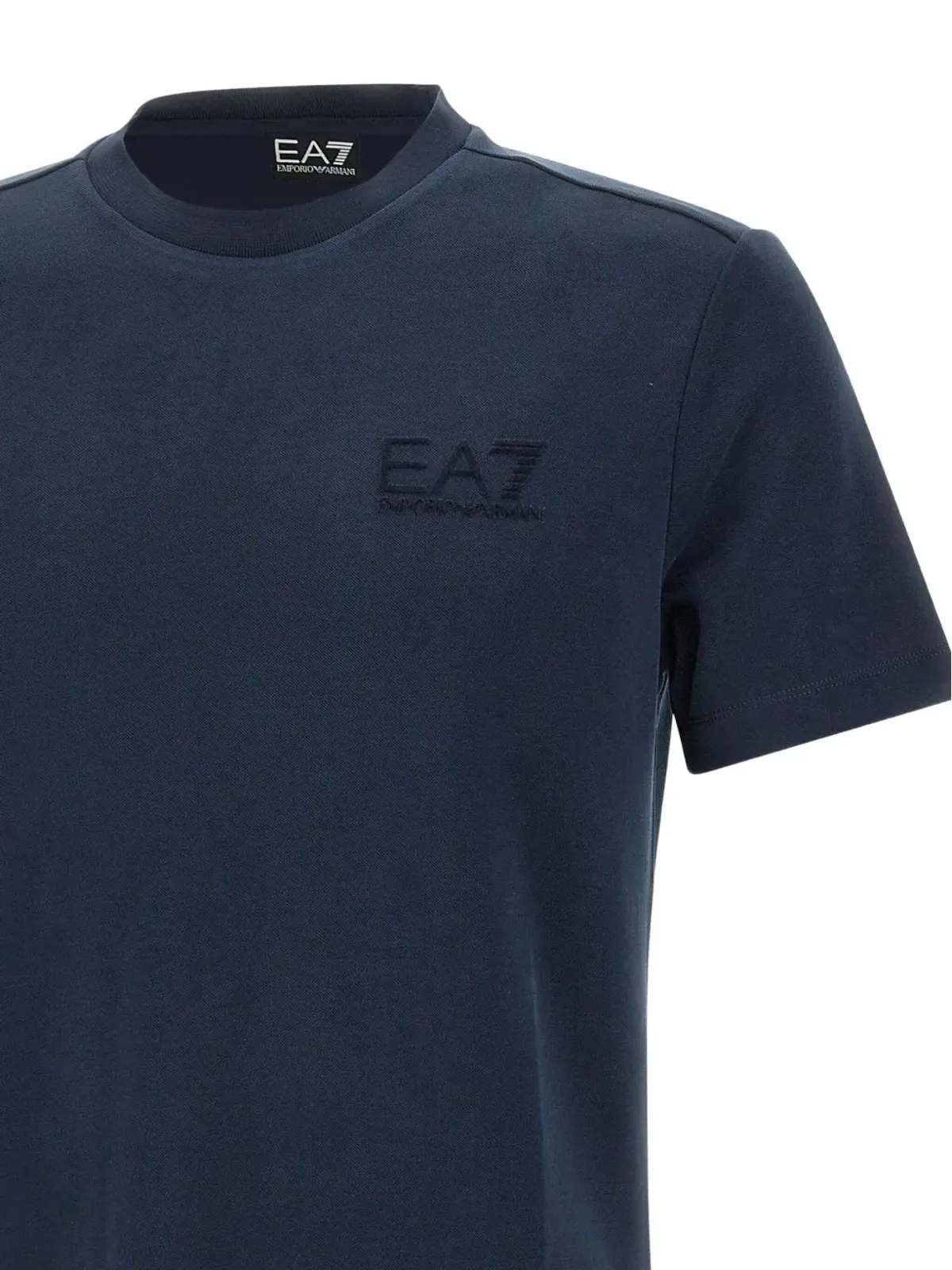 Ea7 Emporio Armani ロゴ刺繍入りクルーネックTシャツ - 画像4
