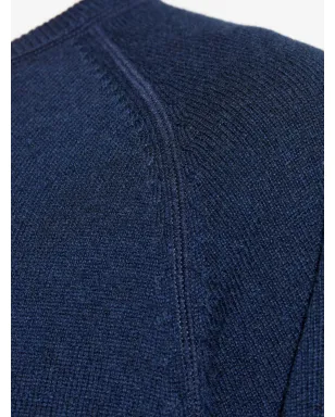 Officine Generale ブルーのラグランスリーブセーター - サムネイル5