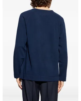 Officine Generale ブルーのラグランスリーブセーター - サムネイル4