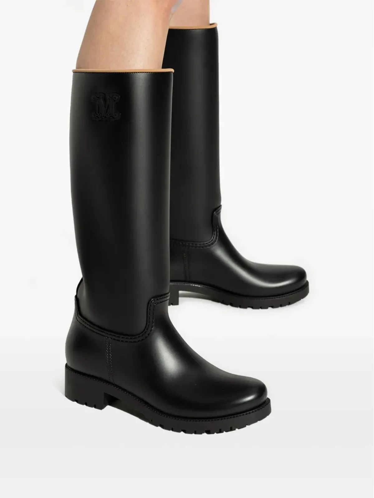 Max Mara ロゴパッチ レインブーツ - 画像4