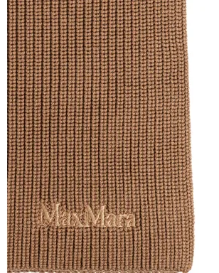 Max Mara リブ編みハイネック ヴァージンウール スカーフ - ブラウン - サムネイル5