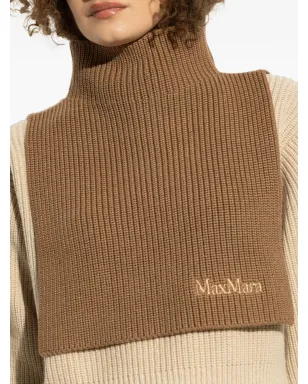 Max Mara リブ編みハイネック ヴァージンウール スカーフ - ブラウン - サムネイル3