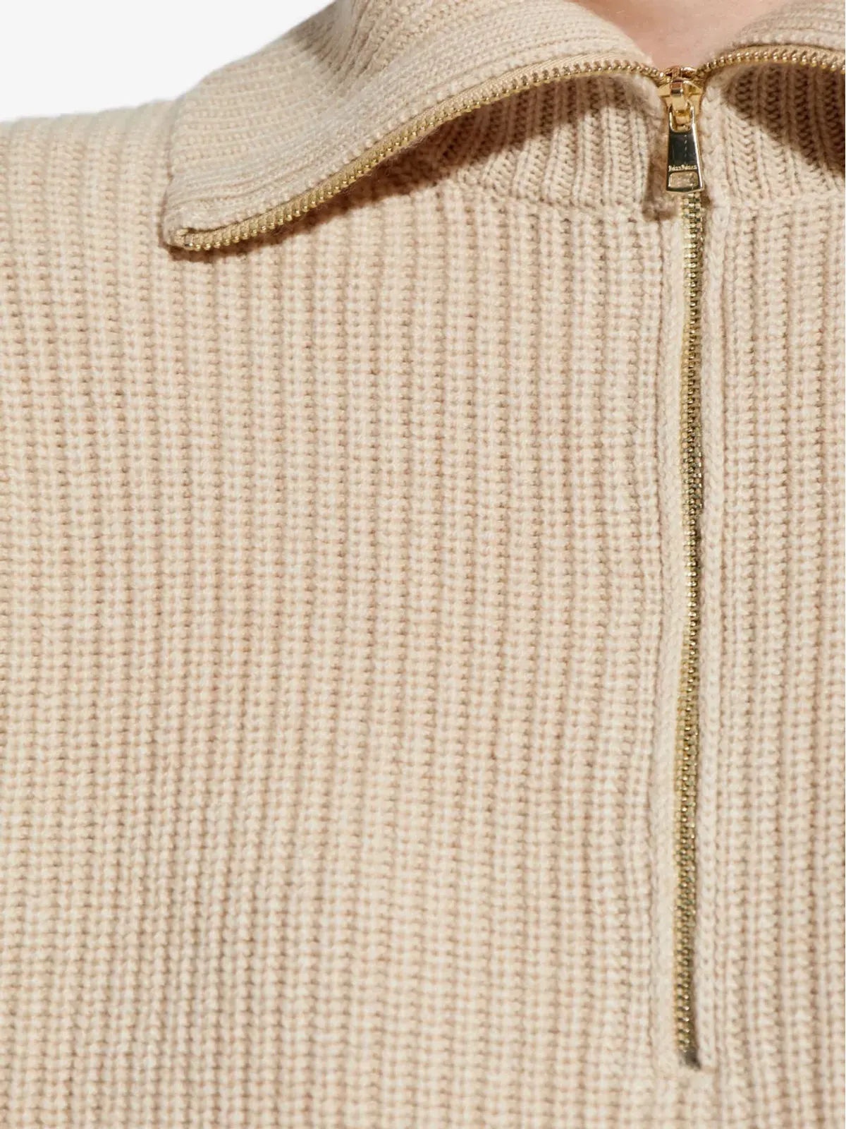 Max Mara リブ編みジップネックセーター - 画像5
