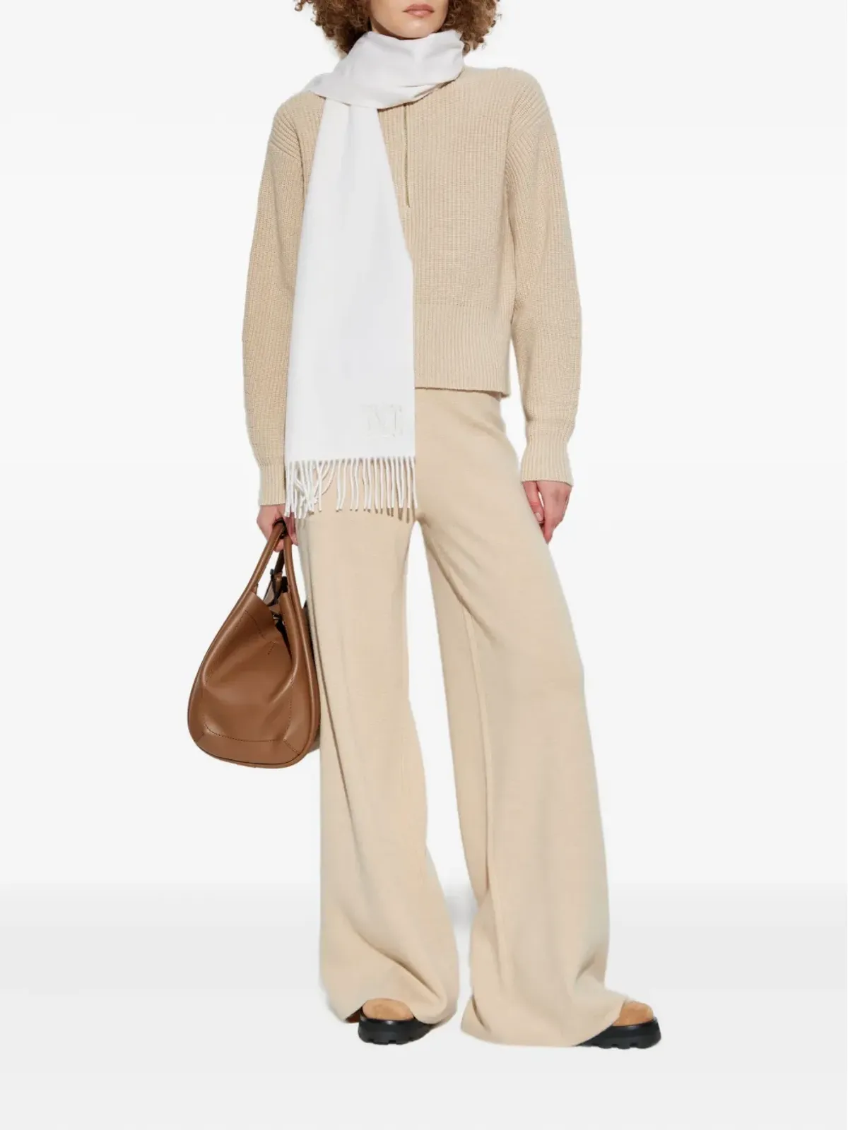 Max Mara リブ編みジップネックセーター - 画像2