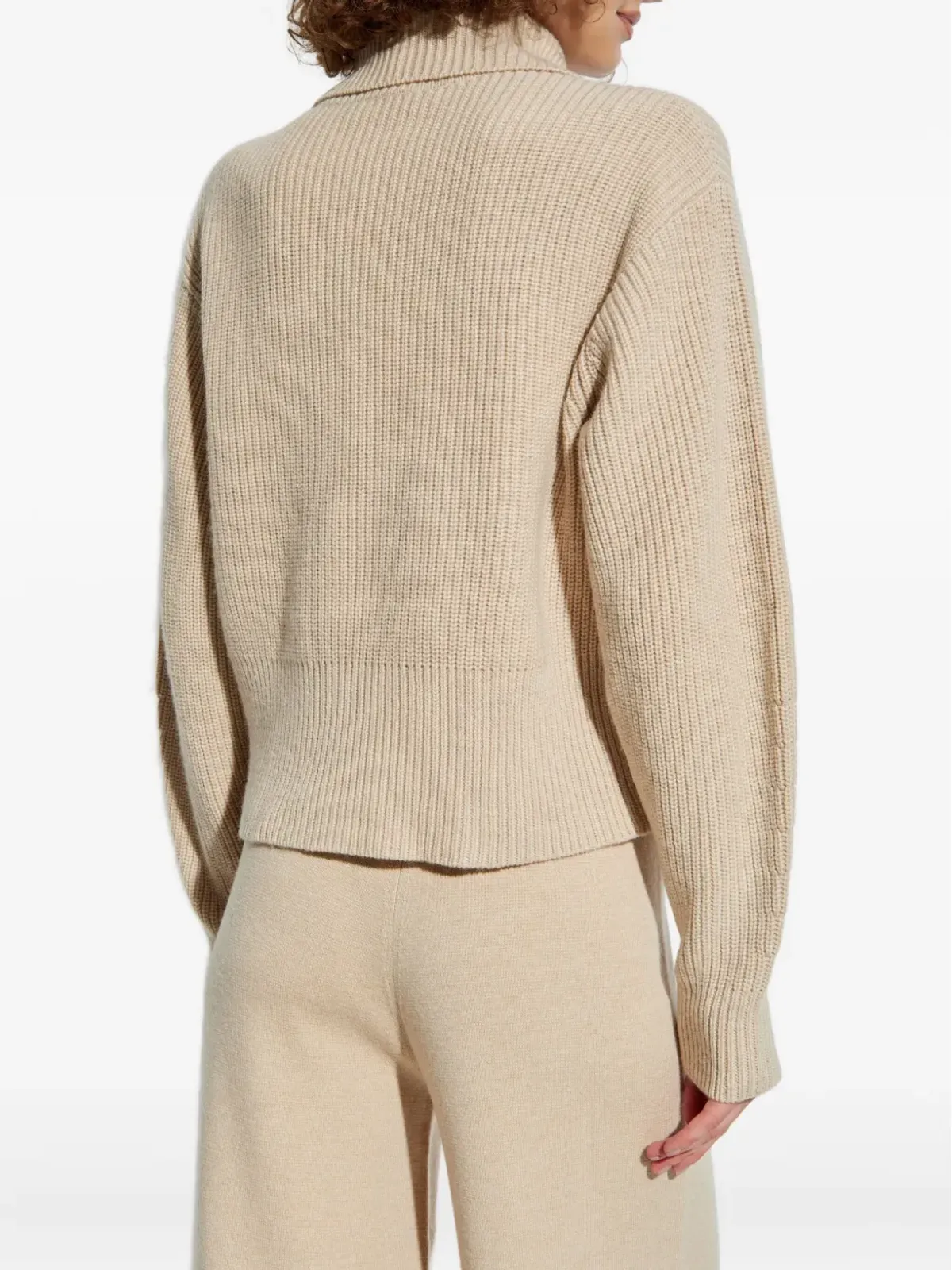 Max Mara リブ編みジップネックセーター - 画像4