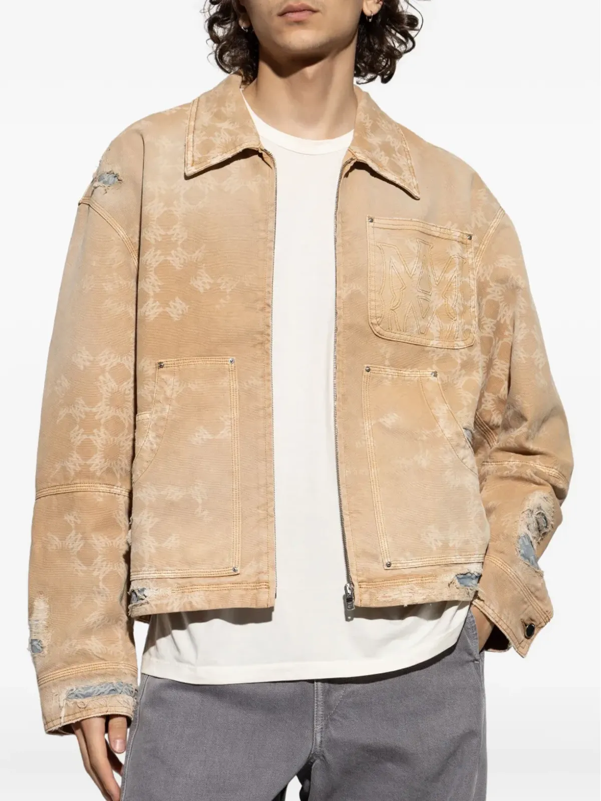 AMIRI ダメージ加工プリントジャケット - 画像3