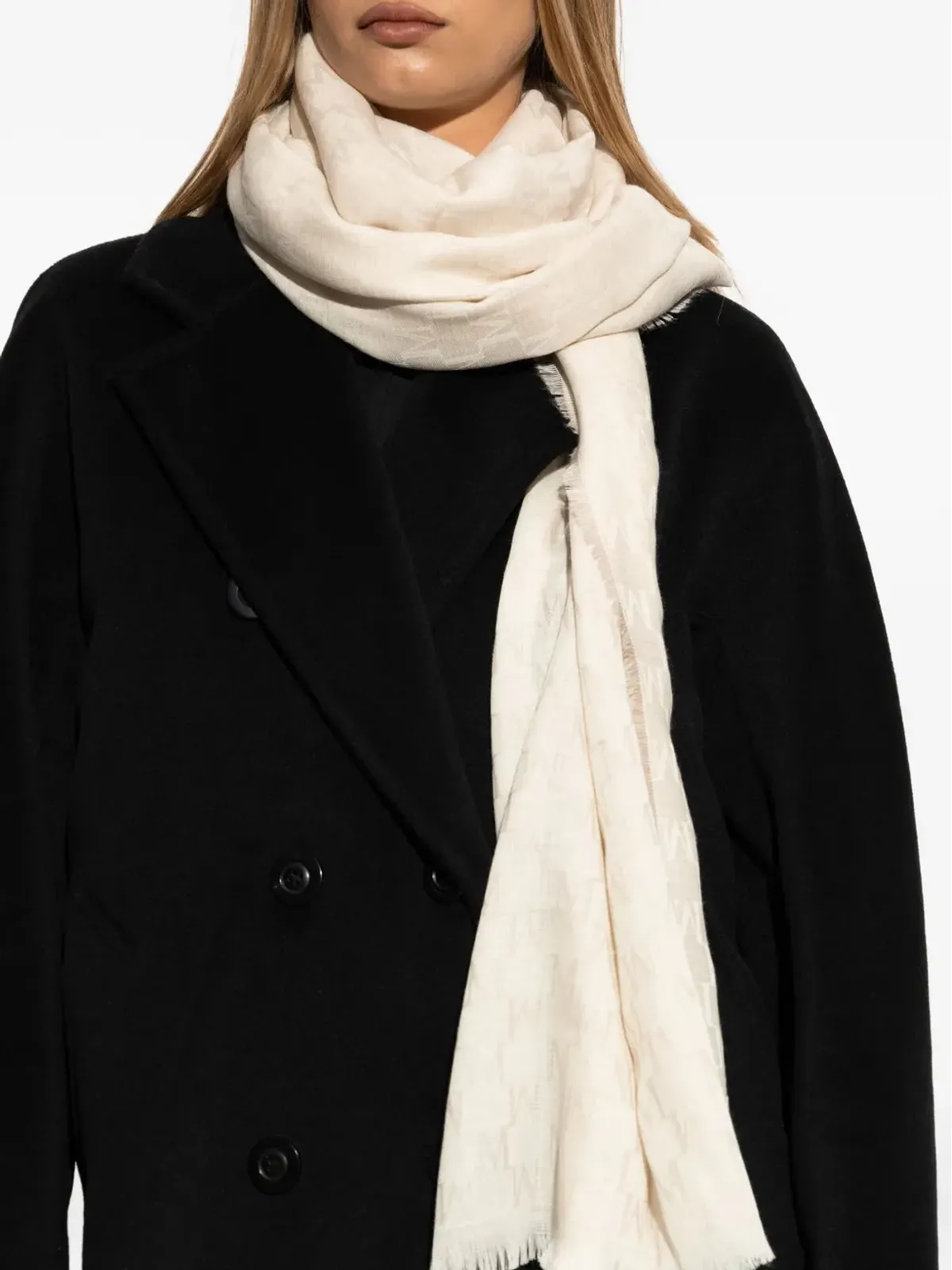 Max Mara マジックパターン ウール スカーフ - 画像4
