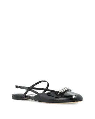 Jimmy Choo クリスタル装飾スリングバックパンプス - ブラック - サムネイル2