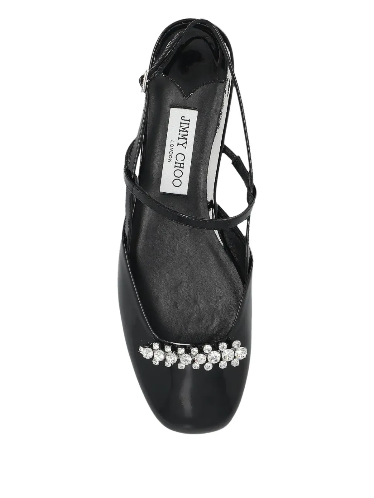 Jimmy Choo クリスタル装飾スリングバックパンプス - ブラック - 画像3